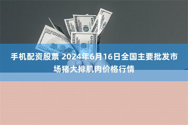 手机配资股票 2024年6月16日全国主要批发市场猪大排肌肉价格行情