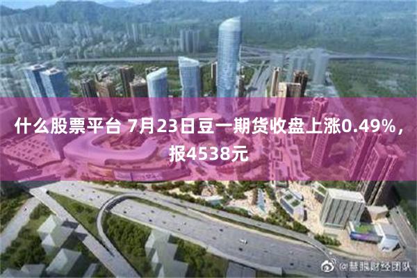 什么股票平台 7月23日豆一期货收盘上涨0.49%，报4538元