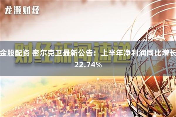 金股配资 密尔克卫最新公告：上半年净利润同比增长22.74%